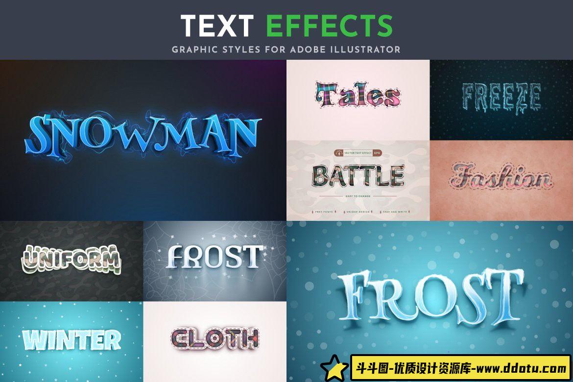 字体设计100种可编辑矢量效果文本字体样式设计合集第二季 Part 2