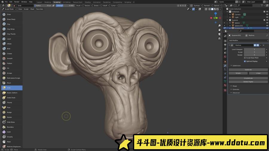 FLIPPED NORMALS – Blender基础建模雕刻简介教程 – 中英字幕-斗斗图