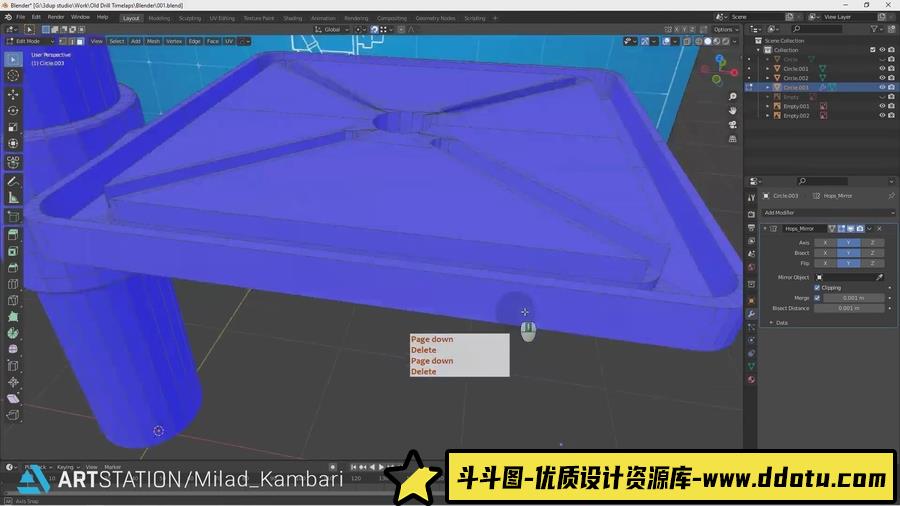 在Blender中进行立钻器械的建模.展UV和贴图材质完整教程-斗斗图