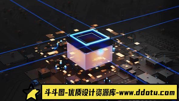达芬奇科技技术发布会开场模板 Tech Opener for DaVinci Resolve-斗斗图