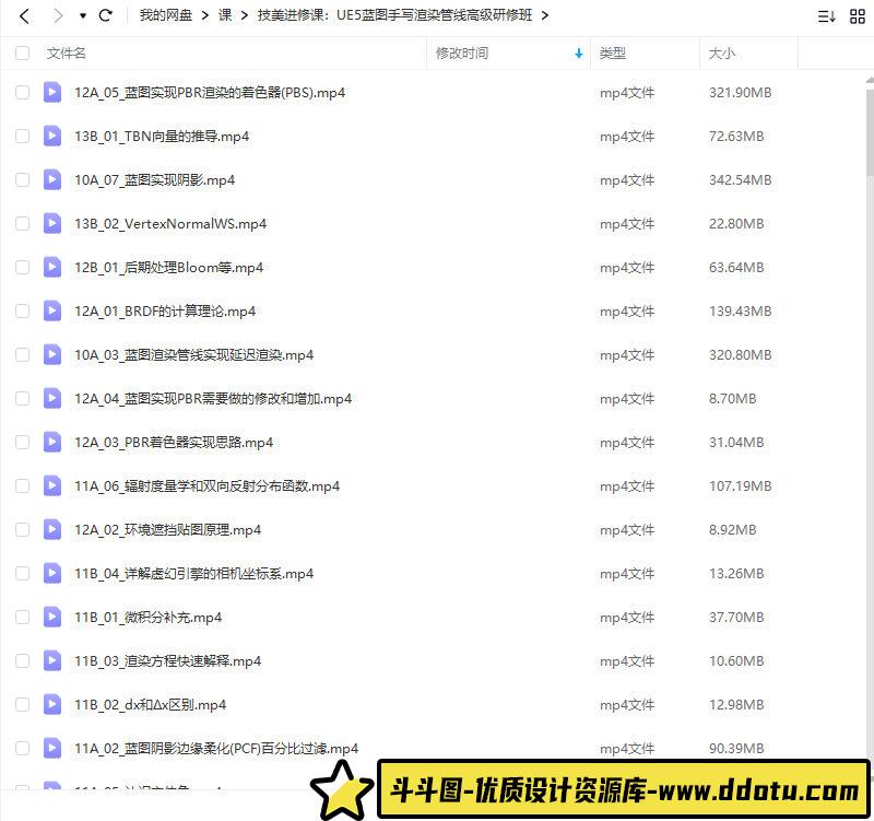 技美进修课UE5蓝图手写渲染管线高级研修班2022年【画质高清只有视频】-斗斗图