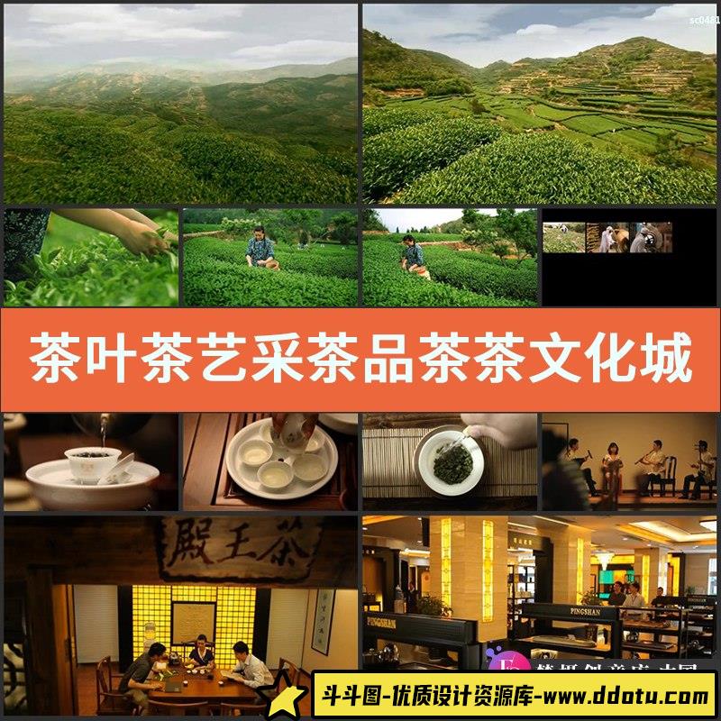 茶叶茶艺采茶品茶 茶文化 城市休闲生活高清实拍视频素材-斗斗图