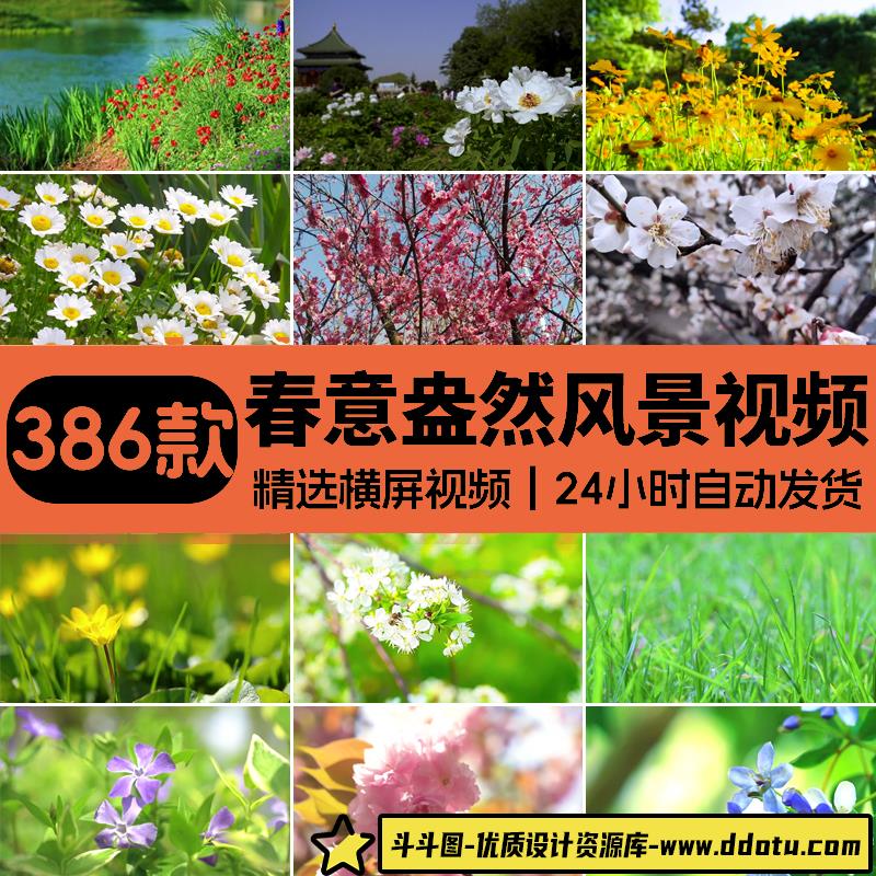 春暖花开春意盎然鲜花盛开花朵春天阳光万物复苏发芽春雨视频素材-斗斗图