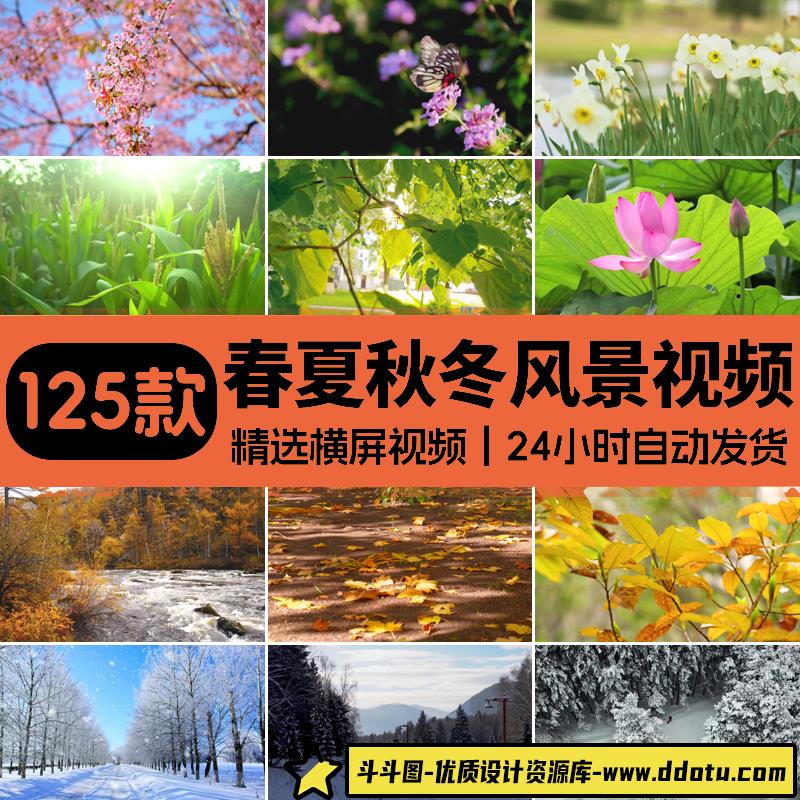 四季植物天气变幻变化季节交替春夏秋冬季抖音高清剪辑短视频素材-斗斗图