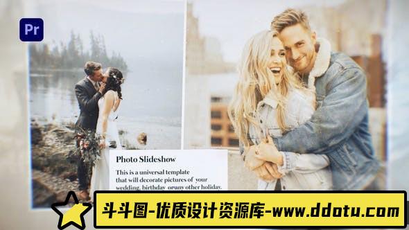[Premiere预设]PR预设-浪漫回忆婚礼照片相册片头PR模板 Lovely Slideshow – Photo Slideshow-斗斗图