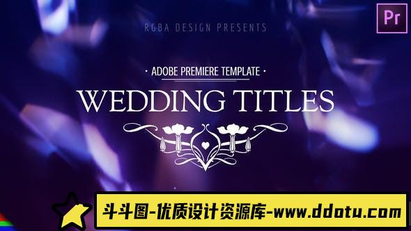 [Premiere预设]PR预设-婚礼标题字幕文字动画PR模板 Modern Wedding Titles-斗斗图