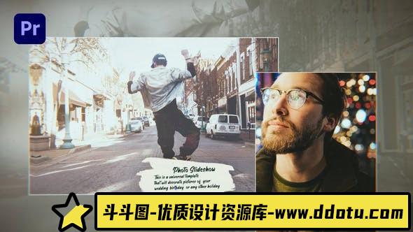 [Premiere预设]PR预设-照片相册开场PR预设 Photo Slideshow-斗斗图