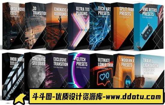 [Premiere预设]3000种音效视频LUTS调色预设PR预设合集包-FOUR Editors – Platinum Bundle-斗斗图
