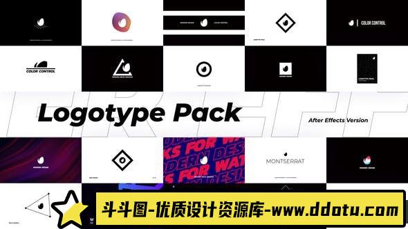 [Premiere预设]PR预设-简单Logo动画展示 Abstract Logotype Pack-斗斗图
