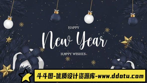 [Premiere模板]PR模板-新年简介介绍完整标题动画模板 New Year Intro | MOGRT-斗斗图