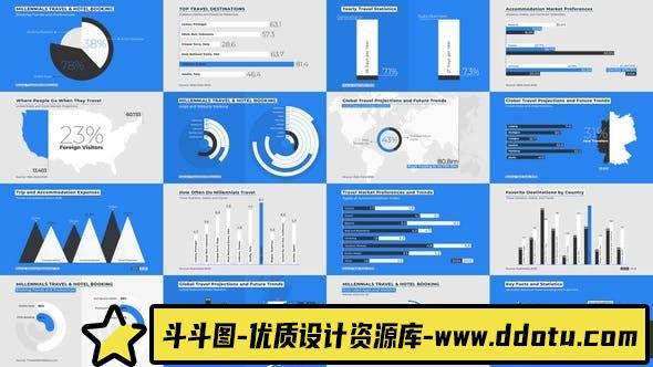 [Premiere预设]PR预设-现代企业简洁数据信息图标包装展示动画 Minimal Infographics ToolKit-斗斗图