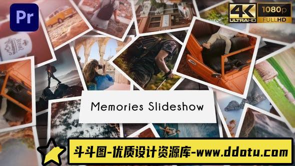 [Premiere模板]PR模板-旅行婚礼回忆主题电子相册 Memories Slideshow Photo Mogrt-斗斗图