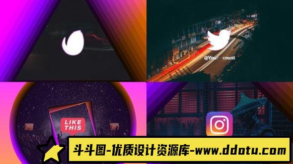 [Premiere模板]PR模板4K时赛博朋克风格标志片头模板 Cyberpunk Logo || Premiere Pro-斗斗图