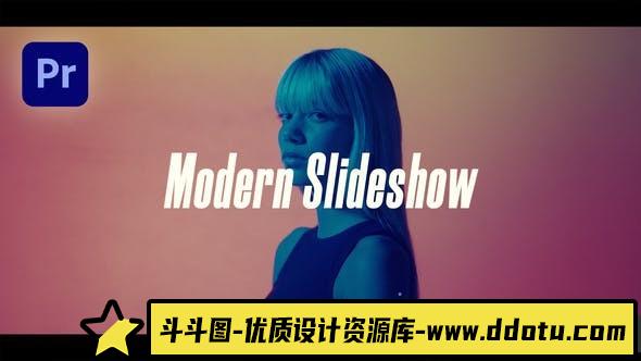 现代时尚幻灯片PR模版 Modern Slideshow-斗斗图
