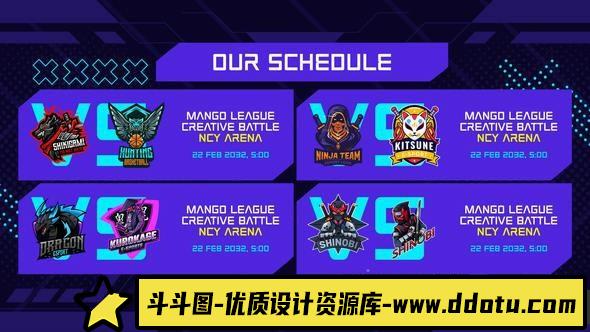 电子竞技游戏幻灯片促销短片PR模版 eSport Gaming Slides Prom-斗斗图