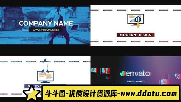 Premiere Pro数字营销代理展示模版 Digital Marketing Agency Opener-斗斗图