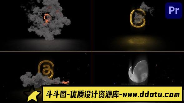 火与烟标志LOGO展示PR模版| Premiere Pro MOGRT-斗斗图
