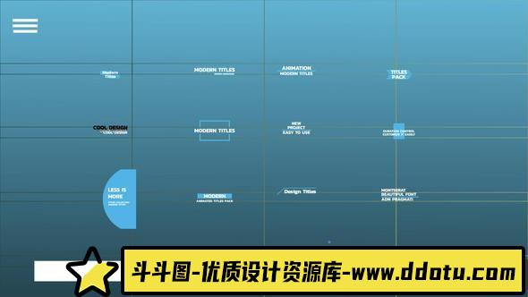 Premiere Pro 现代文字标题模版  Modern Titles-斗斗图