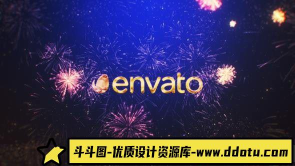新年烟花文字Logo动画设计全解析-斗斗图