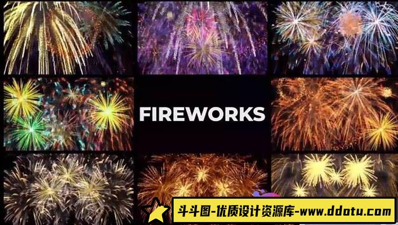 “PR模板预设：8种大面积烟花爆炸效果”-斗斗图