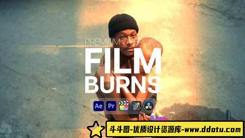 视频特效：PR预设-胶片光效老旧叠加 Premium Overlays-斗斗图