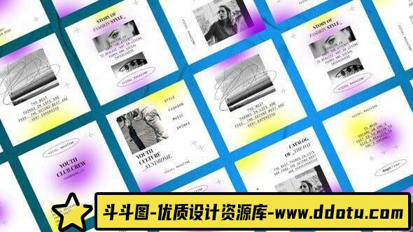 简约时尚排版PR模板：Mogrt版的Minimal Typography设计分享-斗斗图