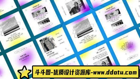 简约时尚排版PR模板：Mogrt助你轻松制作引人注目的排版帖子-斗斗图