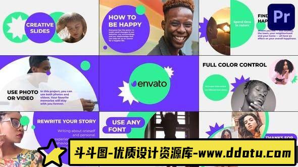 专业幻灯片开场PR模板：提升您的创意视频效果与观众体验-斗斗图