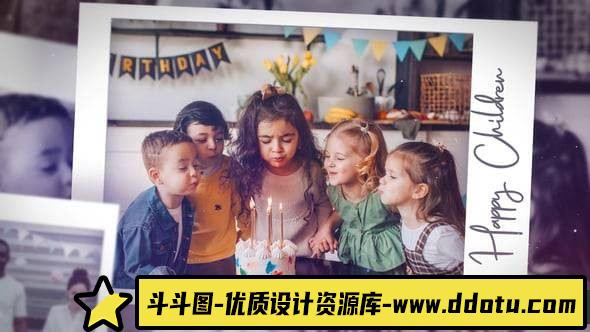创意生日快乐片头PR模板，让你的庆祝活动更添精彩与温馨！-斗斗图