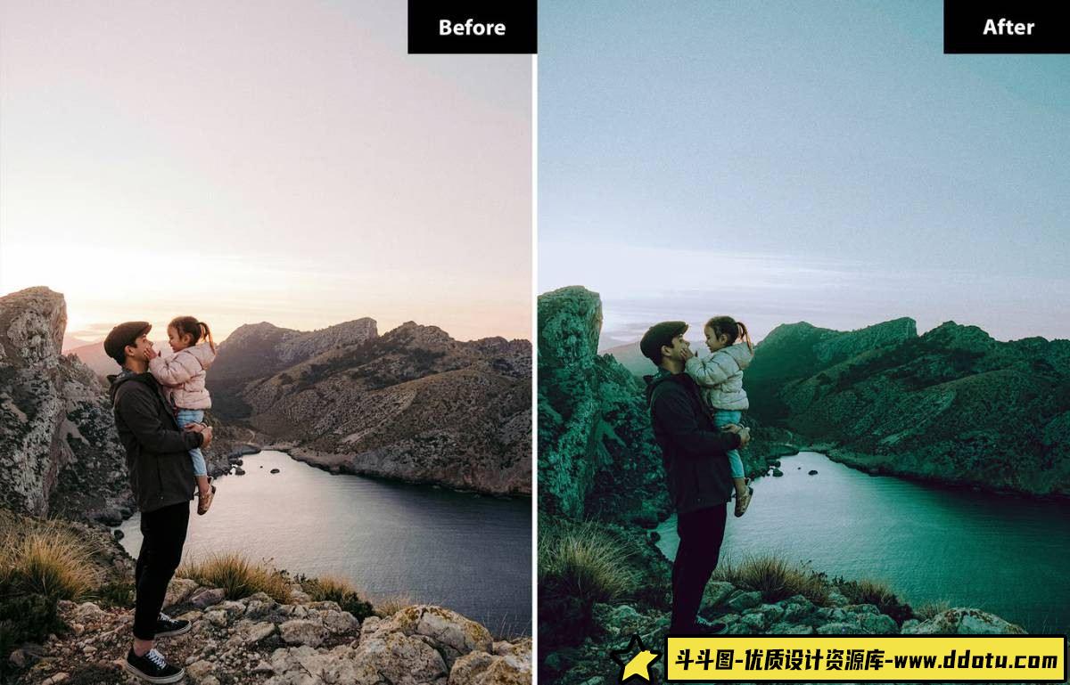 柔美情绪人像调色LR预设:探索Green Mood Lightroom与Photoshop的完美组合 - 斗斗图