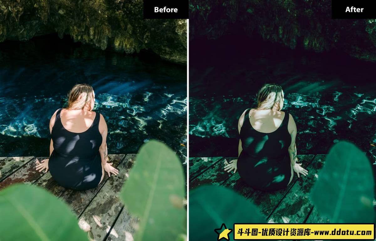 柔美情绪人像调色LR预设:探索Green Mood Lightroom与Photoshop的完美组合 - 斗斗图