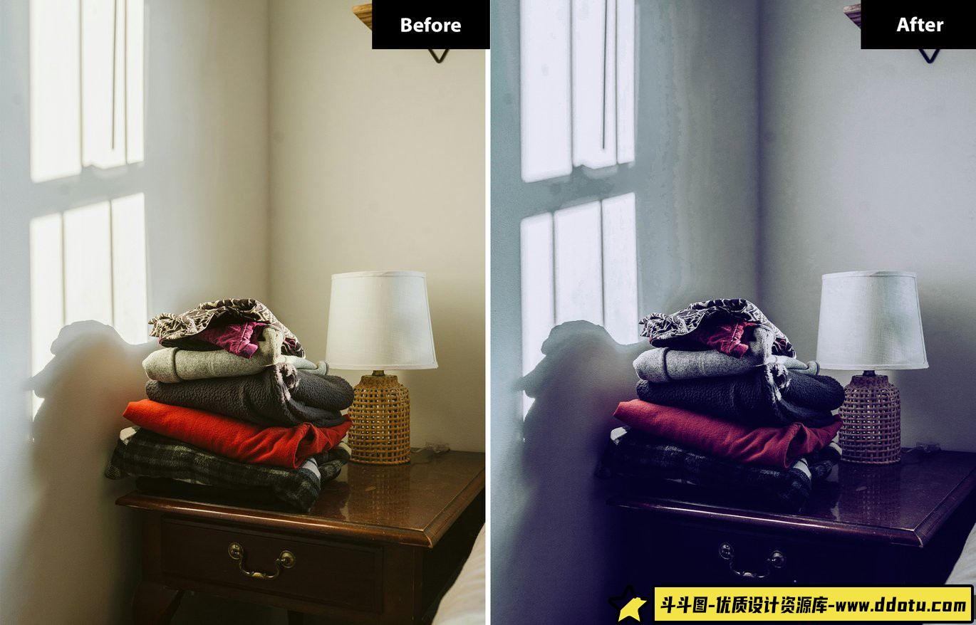 探索10000+种LR预设：蓝调电影色彩与Hod Warm Blue Lightroom及Photoshop效果 - 斗斗图