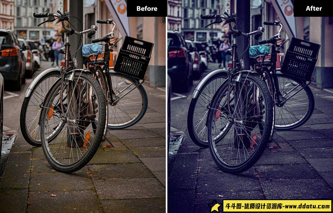 探索10000+种LR预设：蓝调电影色彩与Hod Warm Blue Lightroom及Photoshop效果 - 斗斗图