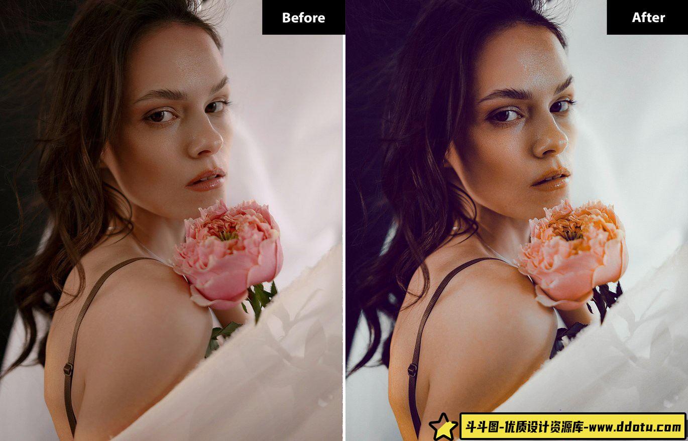 蓝调电影胶片色彩LR预设：提升人像摄影艺术感的完美选择 - 斗斗图