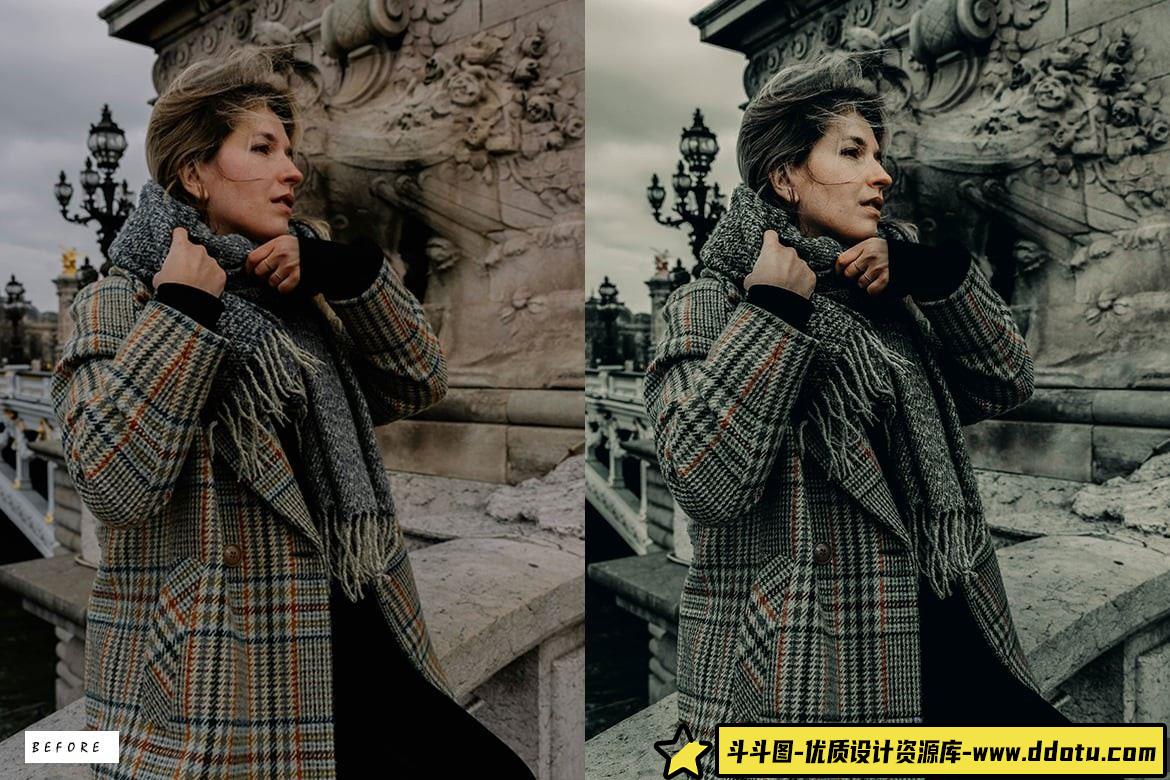 12款Orchid Black Lightroom预设：打造黑暗电影风格的人像胶片色彩效果 - 斗斗图