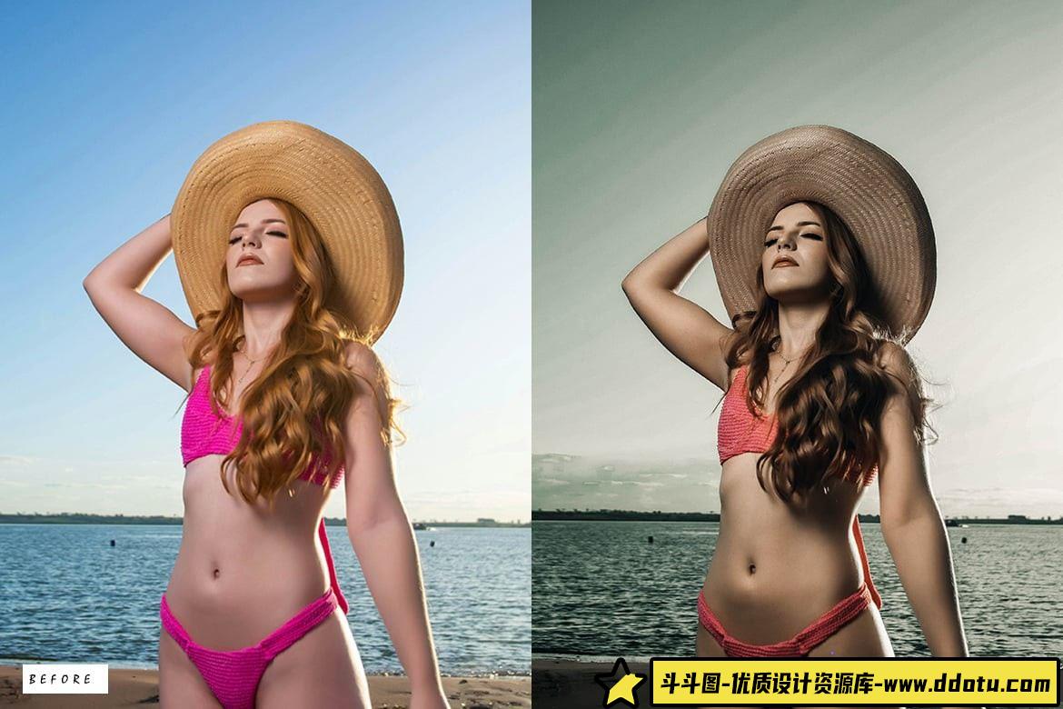 12款Orchid Black Lightroom预设：打造黑暗电影风格的人像胶片色彩效果 - 斗斗图