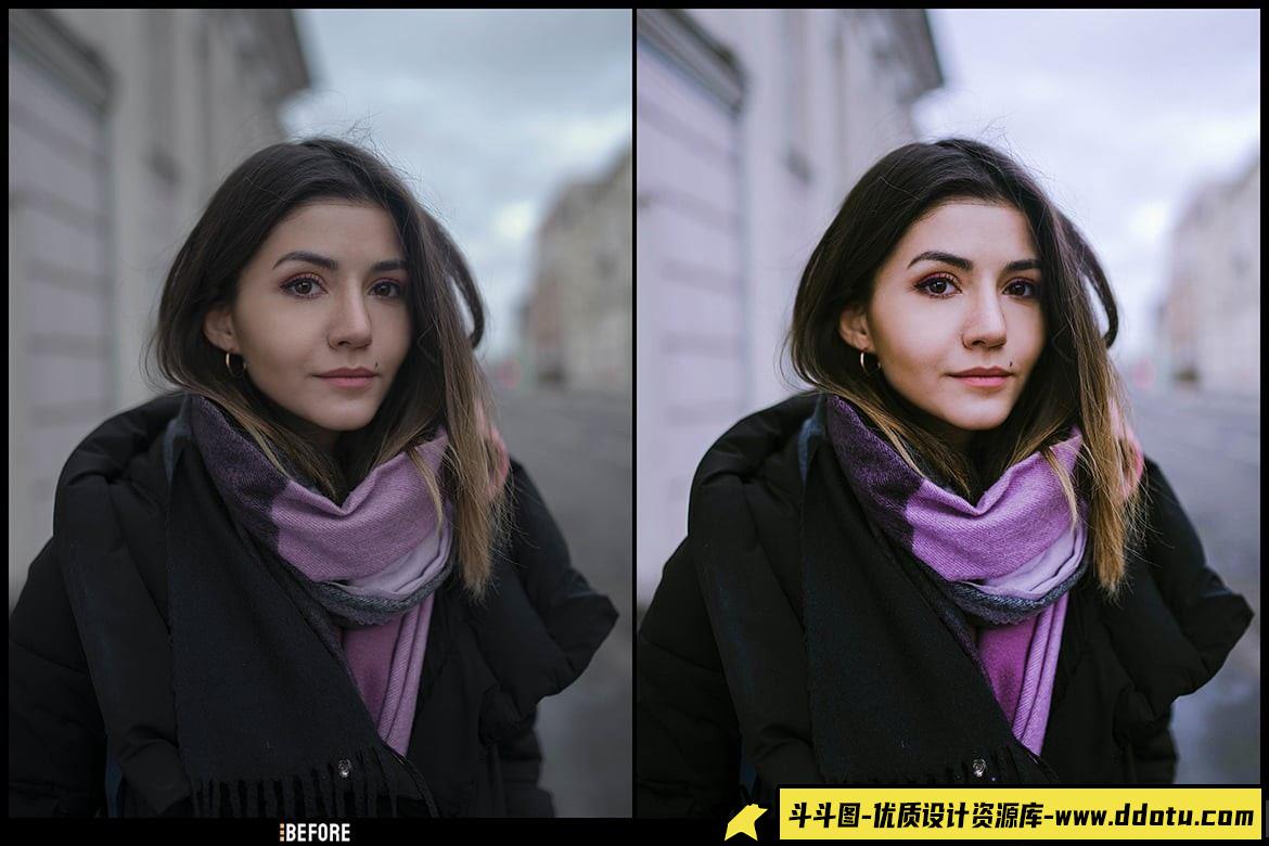 提升人像摄影效果：戏剧性LR预设，适用于桌面和移动设备的完美选择 - 斗斗图