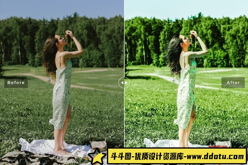 人像LR预设户外自然光人像调色预设lr预设ps滤镜pr调色lightroom人像lut插件