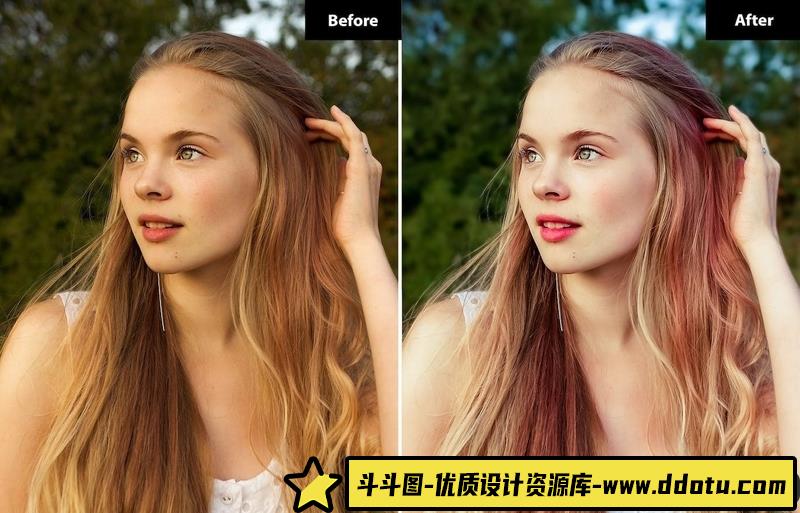 人像LR预设散景虚化胶片人像后期预设lr预设ps滤镜pr调色lightroom人像lut插件