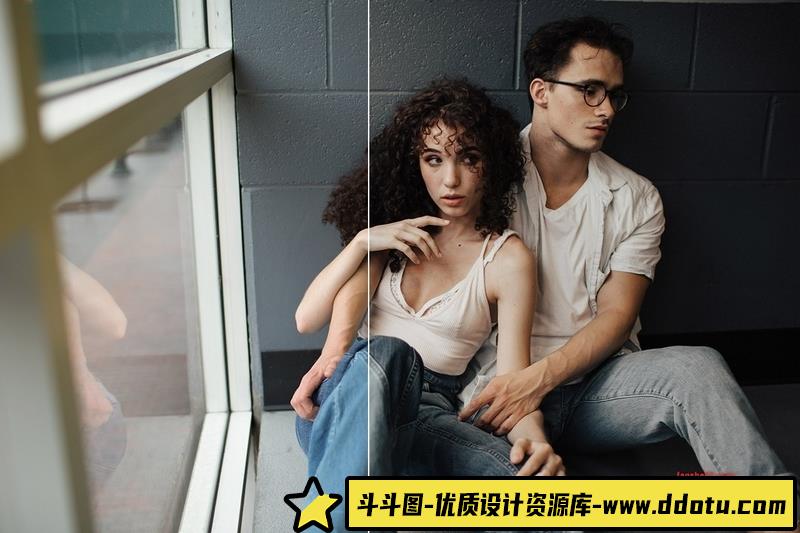 人像LR预设温暖胶片人像预设包lr预设ps滤镜pr调色lightroom人像lut插件-斗斗图