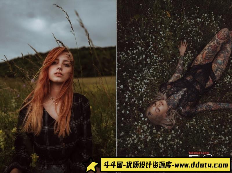 人像LR预设网红摄影师情绪人像预设合集1.0+2.0lr预设ps滤镜pr调色lightroom人像lut插件