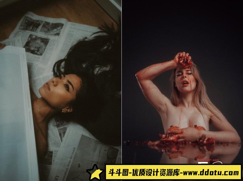 人像LR预设网红摄影师情绪人像预设合集1.0+2.0lr预设ps滤镜pr调色lightroom人像lut插件