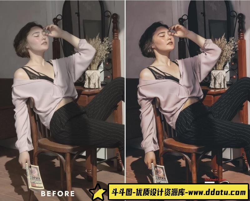 人像LR预设裸色风格人像调色预设和视频后期调色预设lr预设ps滤镜pr调色lightroom人像lut插件