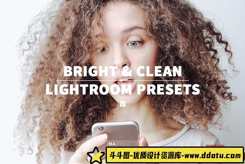 人像LR预设明亮通透人像预设lr预设ps滤镜pr调色lightroom人像lut插件-斗斗图