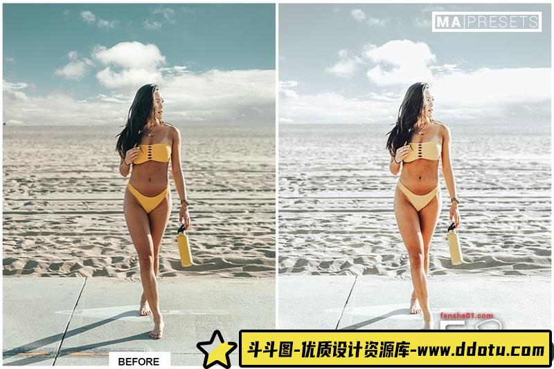 人像LR预设明亮通透人像预设lr预设ps滤镜pr调色lightroom人像lut插件