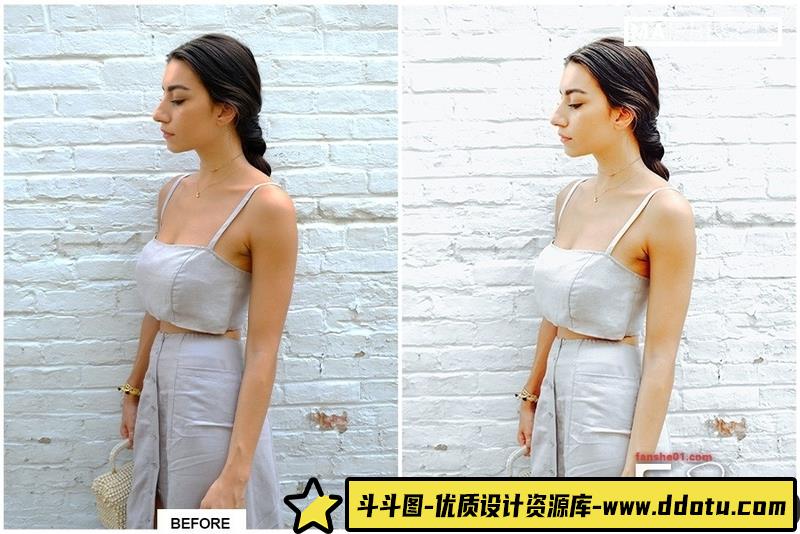 人像LR预设明亮通透人像预设lr预设ps滤镜pr调色lightroom人像lut插件