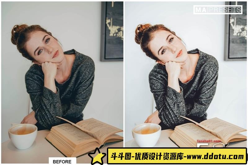 人像LR预设明亮通透人像预设lr预设ps滤镜pr调色lightroom人像lut插件