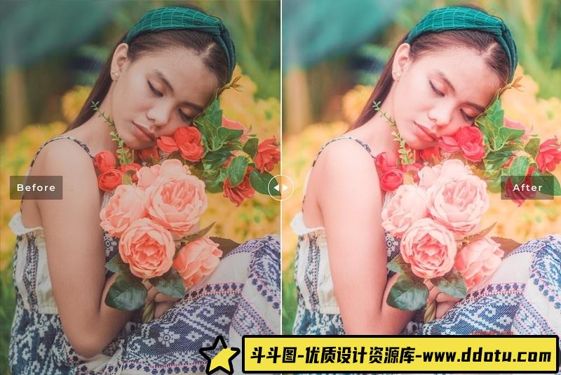 人像LR预设明亮温暖人像后期调色预设lr预设ps滤镜pr调色lightroom人像lut插件