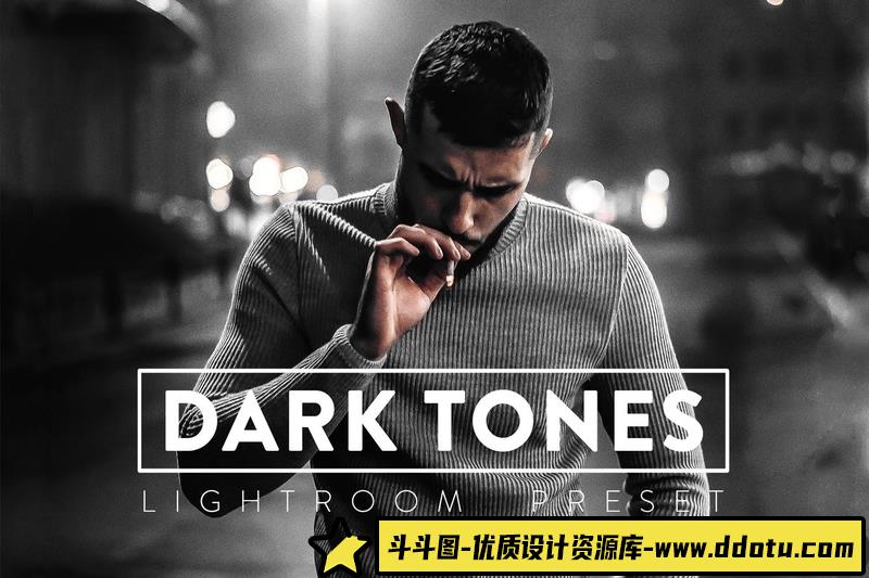 人像LR预设中性灰深色调人像后期预设10lr预设ps滤镜pr调色lightroom人像lut插件-斗斗图