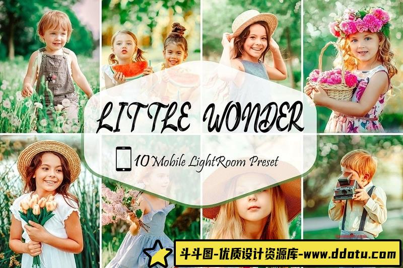 人像LR预设自然通透儿童人像调色预设lr预设ps滤镜pr调色lightroom人像lut插件-斗斗图